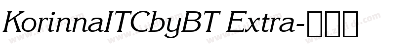 KorinnaITCbyBT Extra字体转换